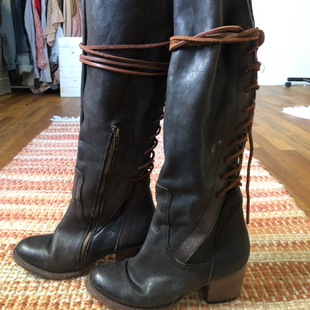 Tall black boots